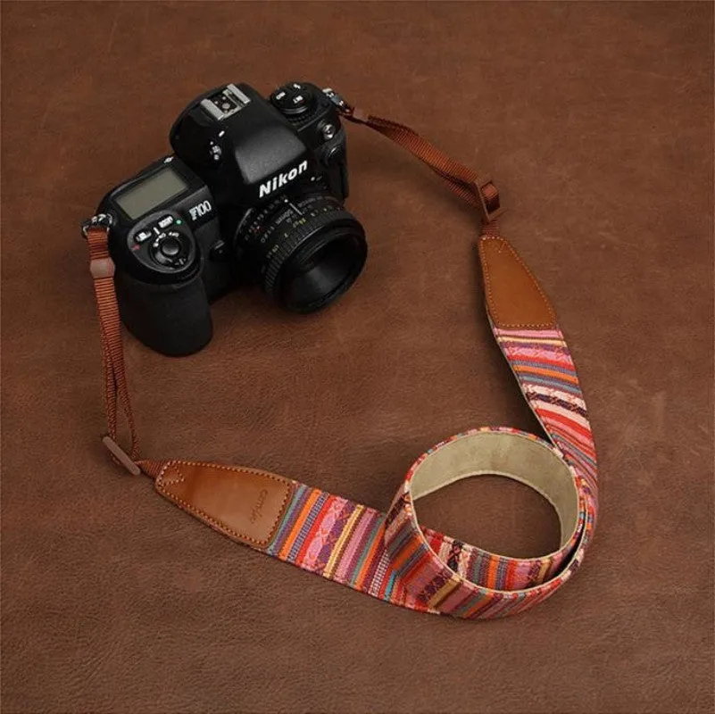 Orange Stripe Bohemian Series Strap DSLR Camera Strap 7211