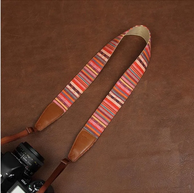 Orange Stripe Bohemian Series Strap DSLR Camera Strap 7211