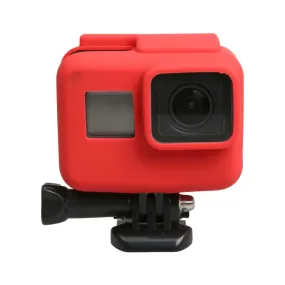 Original for GoPro HERO5 Silicone Border Frame Mount Housing Protective Case Cover Shell(Red)