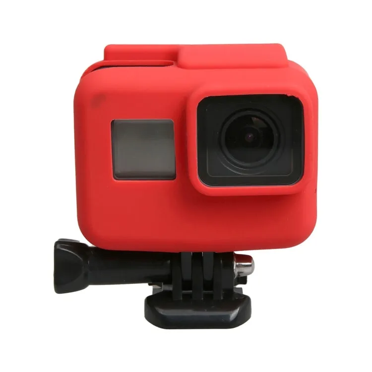 Original for GoPro HERO5 Silicone Border Frame Mount Housing Protective Case Cover Shell(Red)