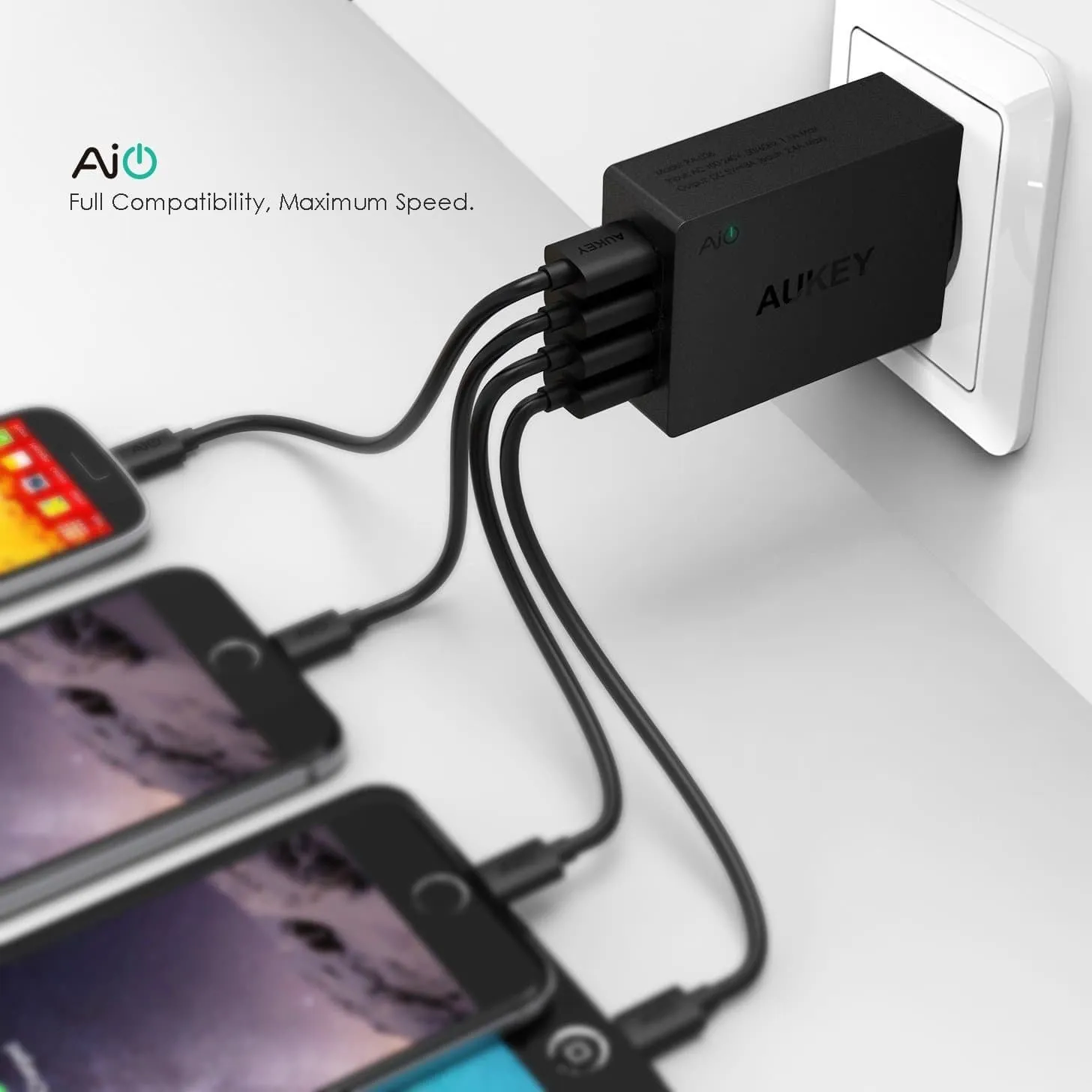 PA-U36 40W 8A 4 USB Port AiPower Travel Charger