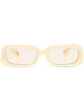 Pale Yellow Square Frame Sunglasses