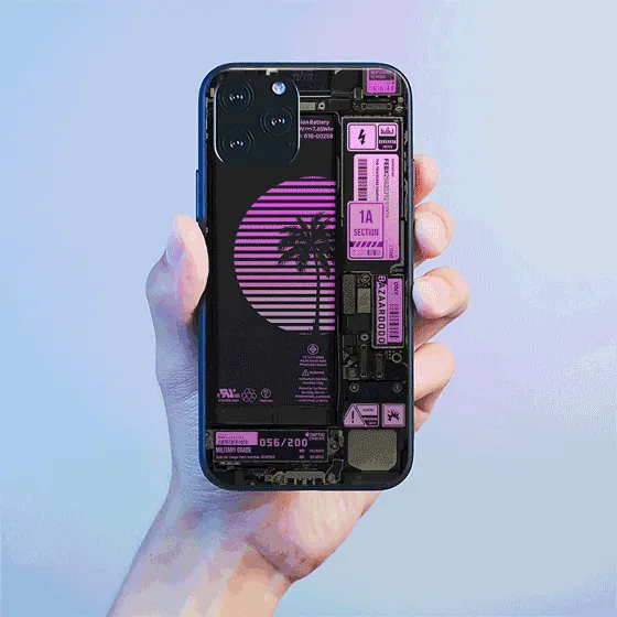 Palm Tree Industrial LED Case for iPhone