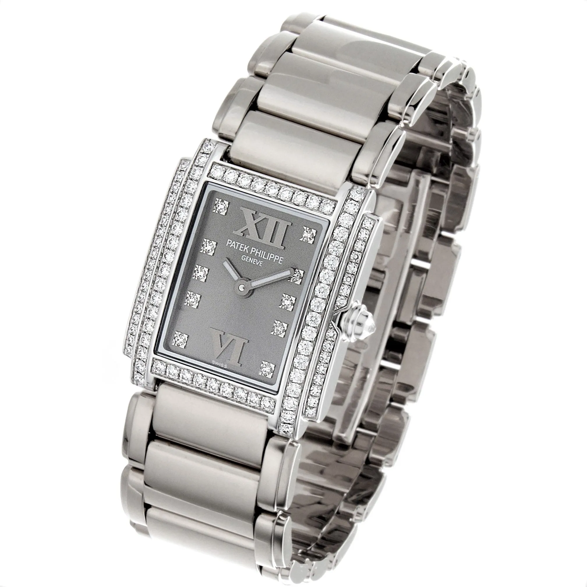 Patek Philippe 4908/200G; Ladies Twenty-4 Diamond case and dial Circa 2010