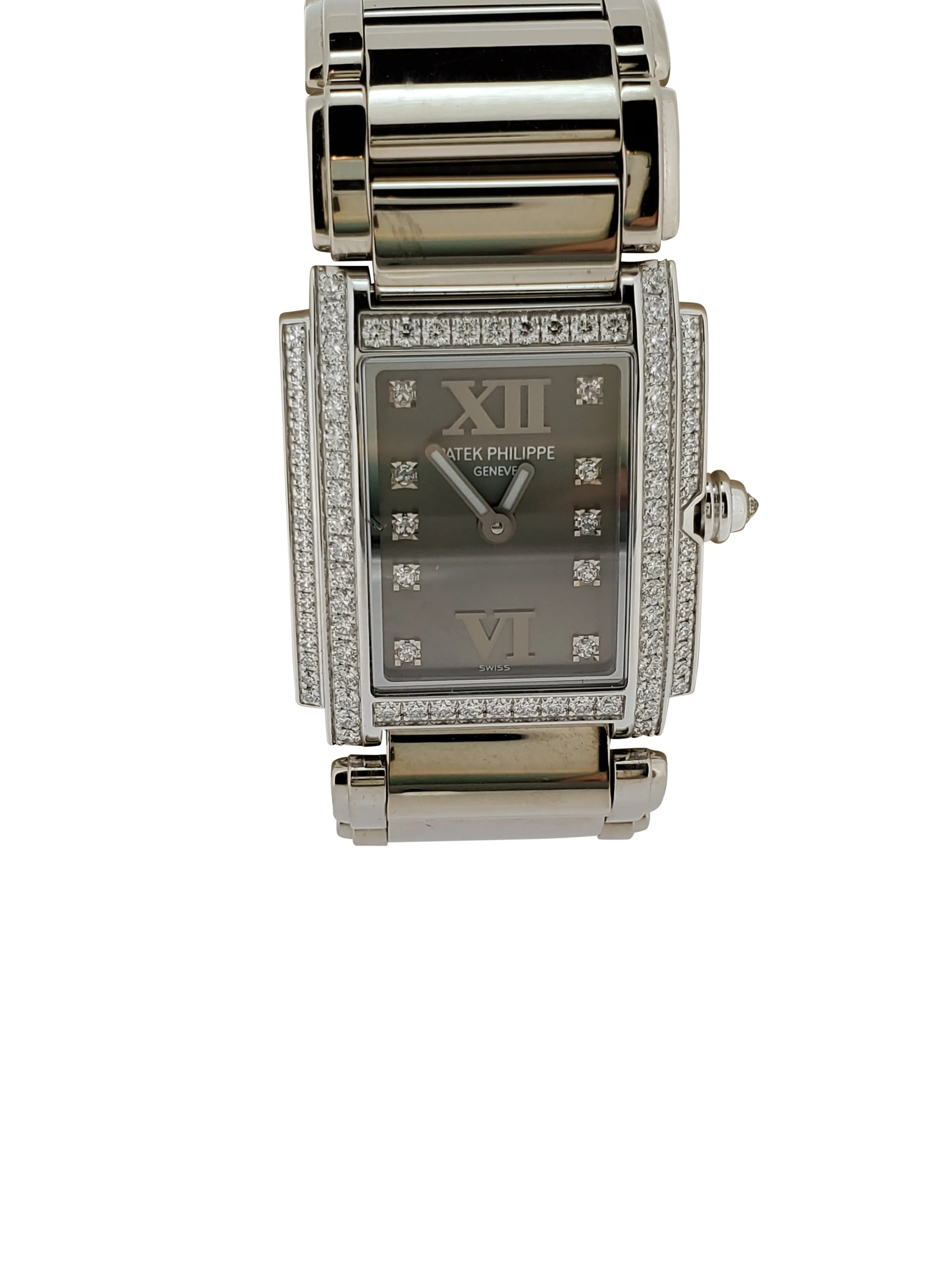 Patek Philippe 4908/200G; Ladies Twenty-4 Diamond case and dial Circa 2010