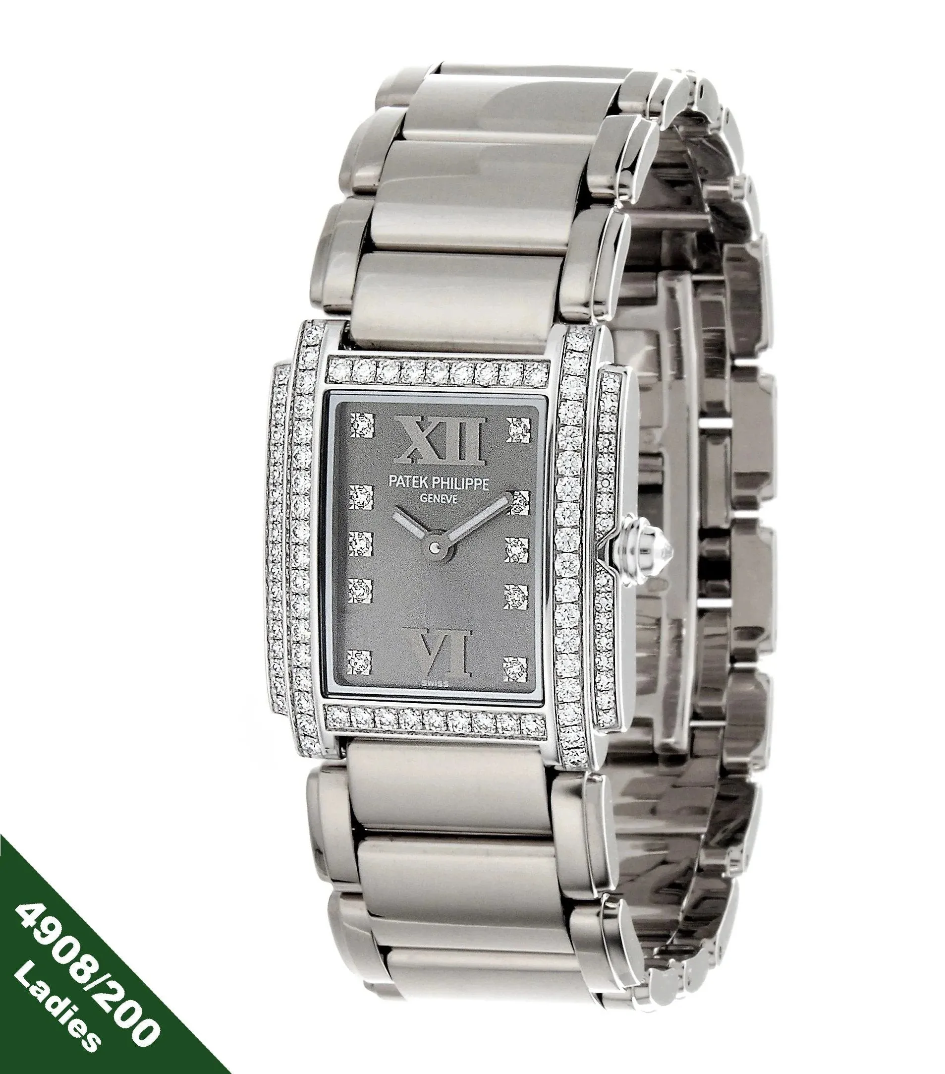 Patek Philippe 4908/200G; Ladies Twenty-4 Diamond case and dial Circa 2010