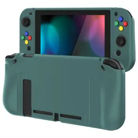 PlayVital Hunter Green Protective Case for NS Switch, Soft TPU Slim Case Cover for NS Switch Joy-Con Console with Colorful ABXY Direction Button Caps - NTU6036G2