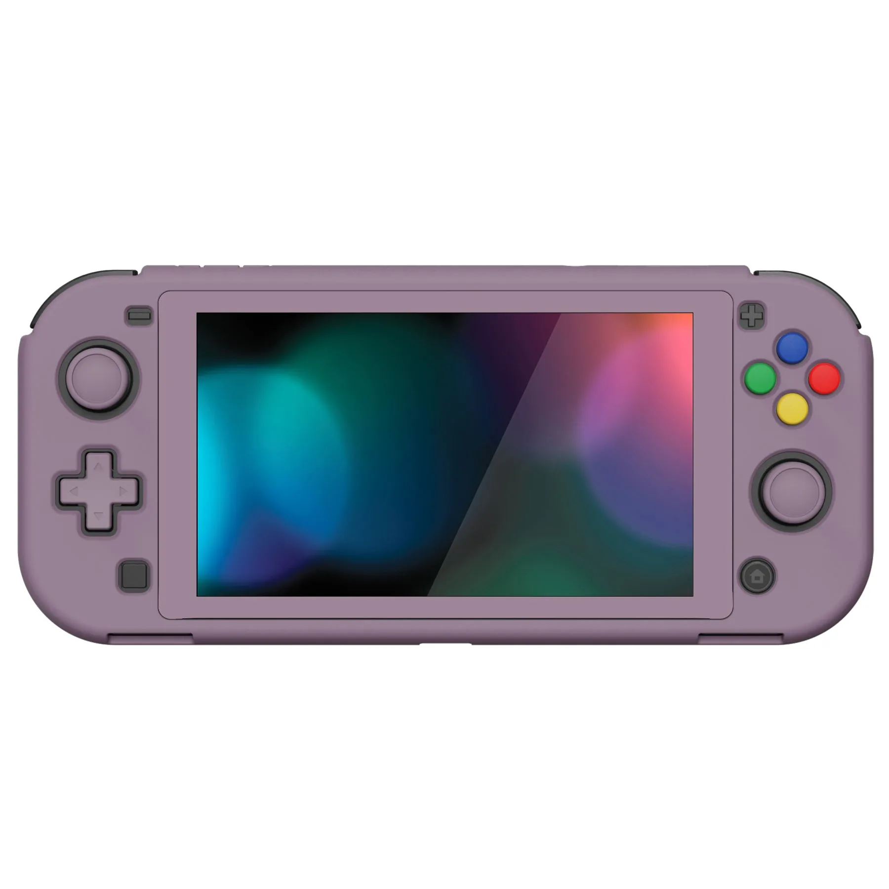 PlayVital ZealProtect Protective Case for Nintendo Switch Lite, Hard Shell Ergonomic Grip Cover for Nintendo Switch Lite w/Screen Protector & Thumb Grip Caps & Button Caps - Dark Grayish Violet - PSLYP3002