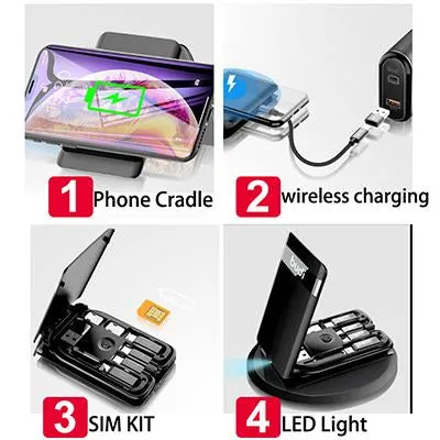 Portable Cable Box with Wireless Charger