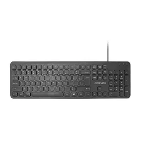 Promate Wired Ultra-Slim Ergonomic Keyboard English