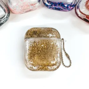 Protective AirPods Case in Gold Sparkle