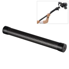 PULUZ Carbon Fiber Extension Monopod Pole Rod Extendable Stick for DJI / MOZA / Feiyu V2 / Zhiyun G5 / SPG Gimbal, Length: 35cm(Black)