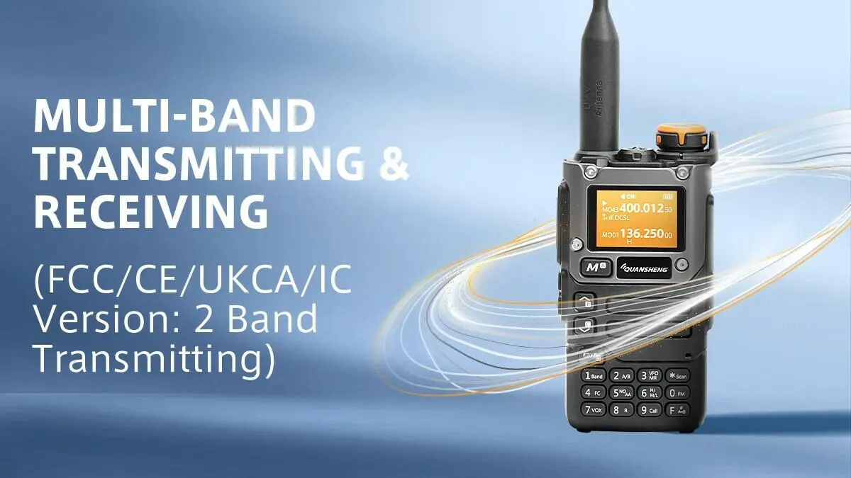 QUANSHENG  UV-K6 UV-K5(8) Walkie Talkie NOAA Weather Alert  Multi-Band Transmitting & Receiving AM/FM Aviation Band