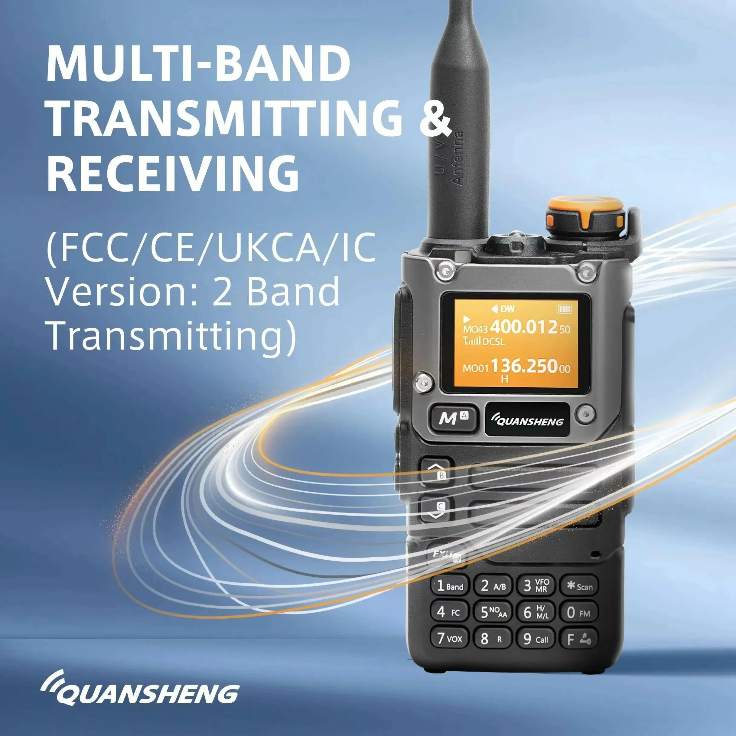 QUANSHENG  UV-K6 UV-K5(8) Walkie Talkie NOAA Weather Alert  Multi-Band Transmitting & Receiving AM/FM Aviation Band