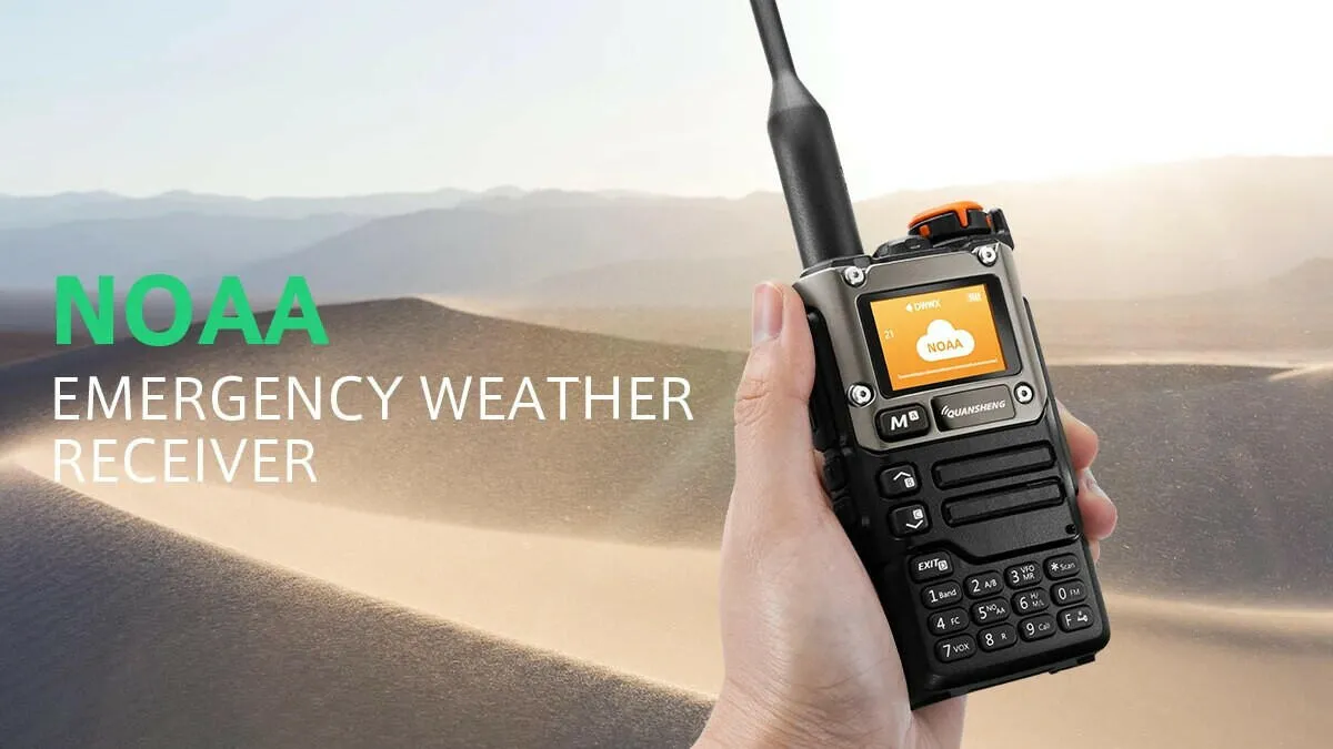 QUANSHENG  UV-K6 UV-K5(8) Walkie Talkie NOAA Weather Alert  Multi-Band Transmitting & Receiving AM/FM Aviation Band