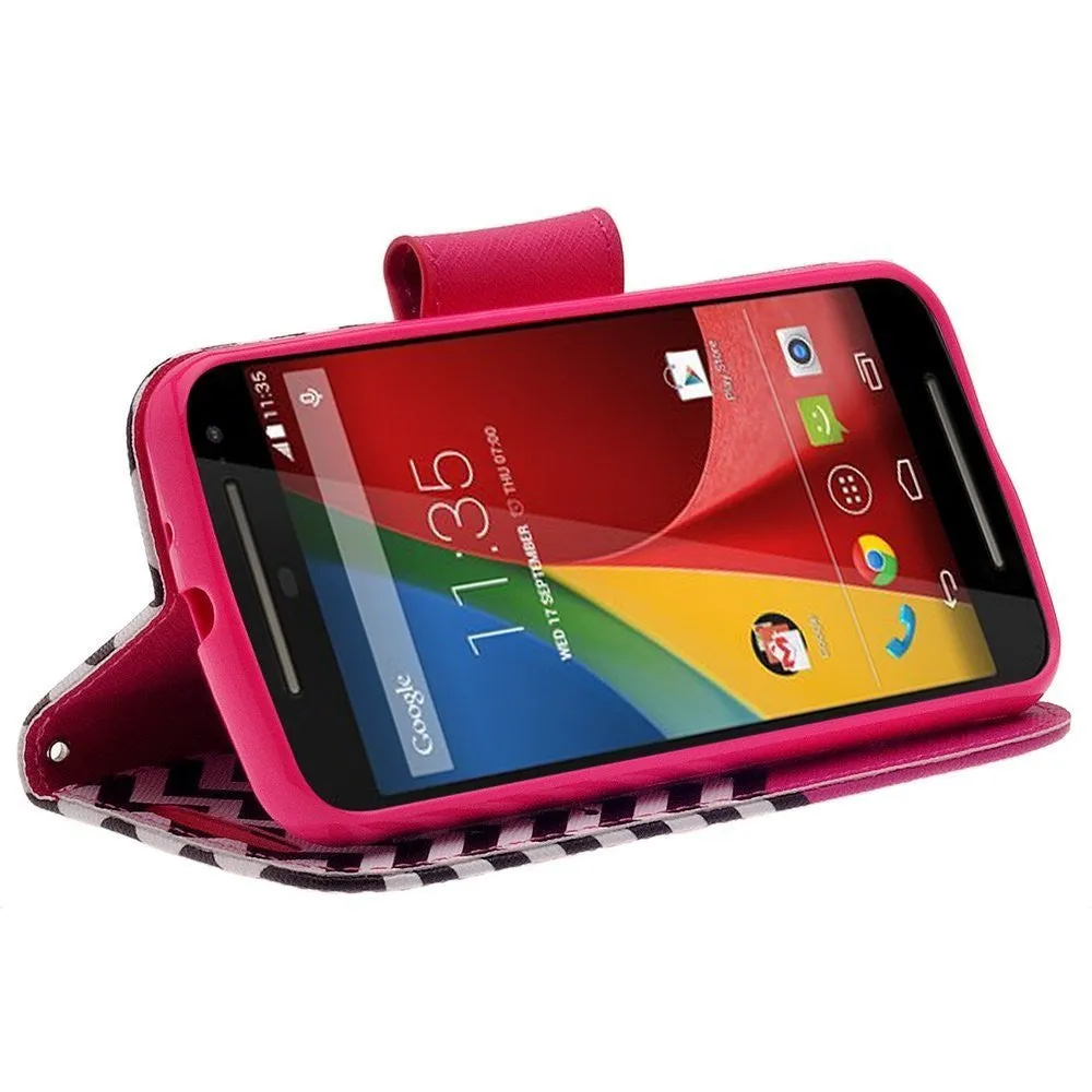 Samsung Galaxy S6 Active Wallet Case, Wrist Strap Flip Fold[Kickstand] Pu Leather Wallet Case with ID & Card Slots for Galaxy S6 Active - Hot Pink Anchor