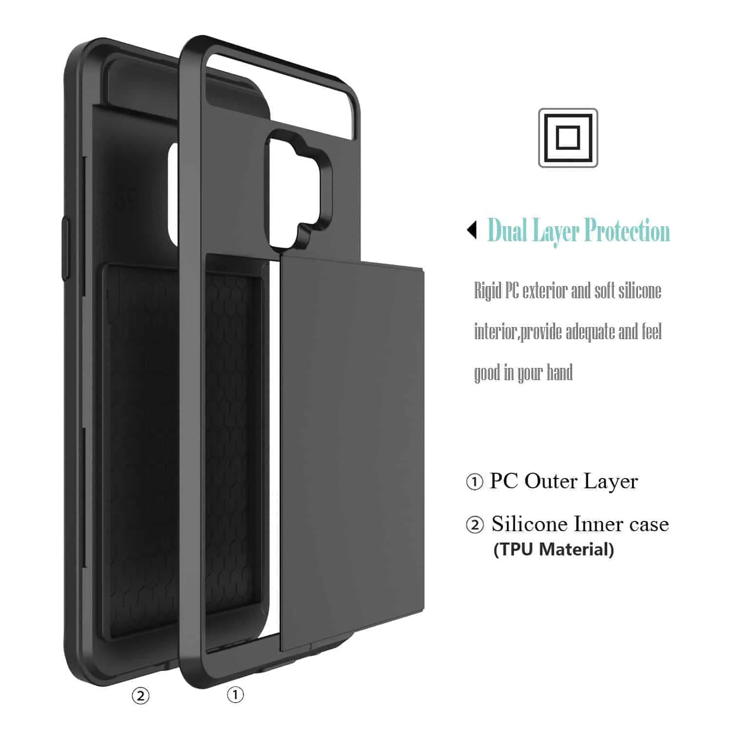 Samsung Galaxy S9 Credit Card Case Black