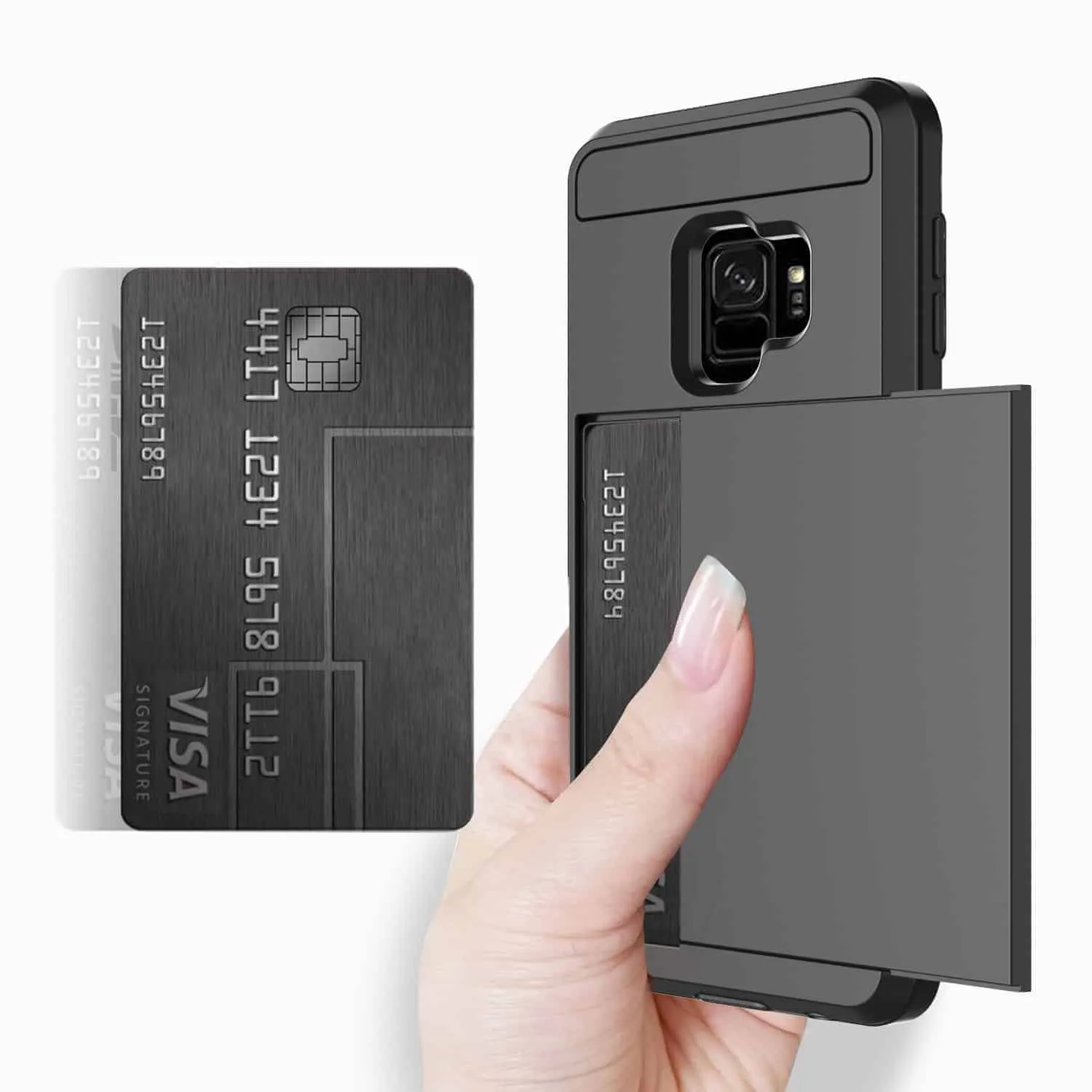 Samsung Galaxy S9 Credit Card Case Black