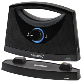 SEREONIC Portable Wireless TV Speakers for Smart TV - Black