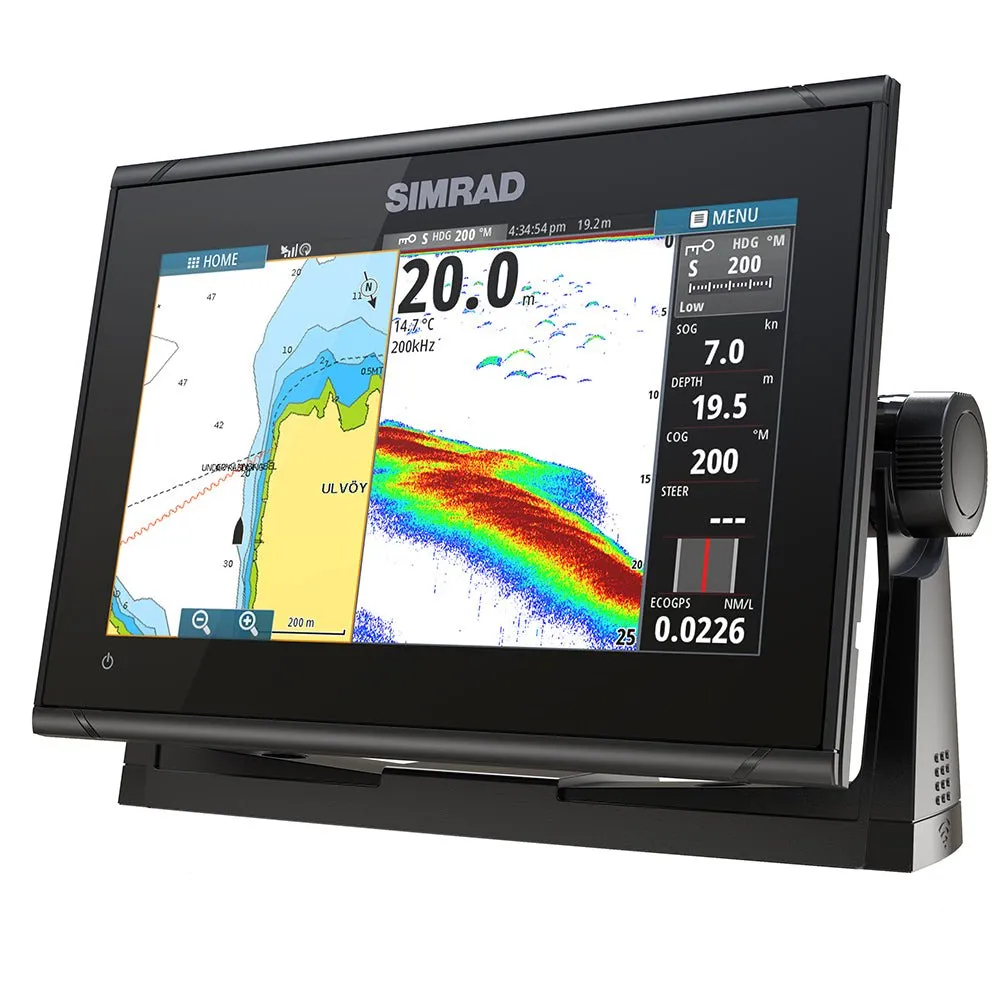 Simrad GO9 XSE Chartplotter/Fishfinder w/C-MAP Discover Chart - No Transducer