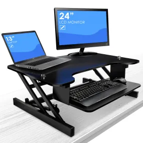 Sit-To-Stand Monitor Riser Desk