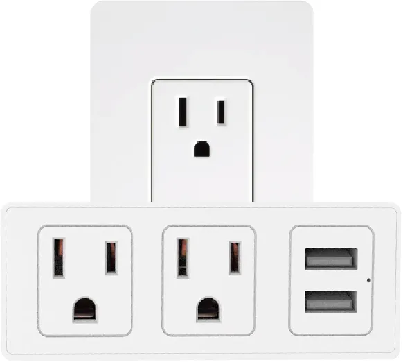 Slim 2 Outlet and 2 USB-A Surge Protector/ Slim 2 Outlet 1 USB-A 1 Type-C Surge Protector