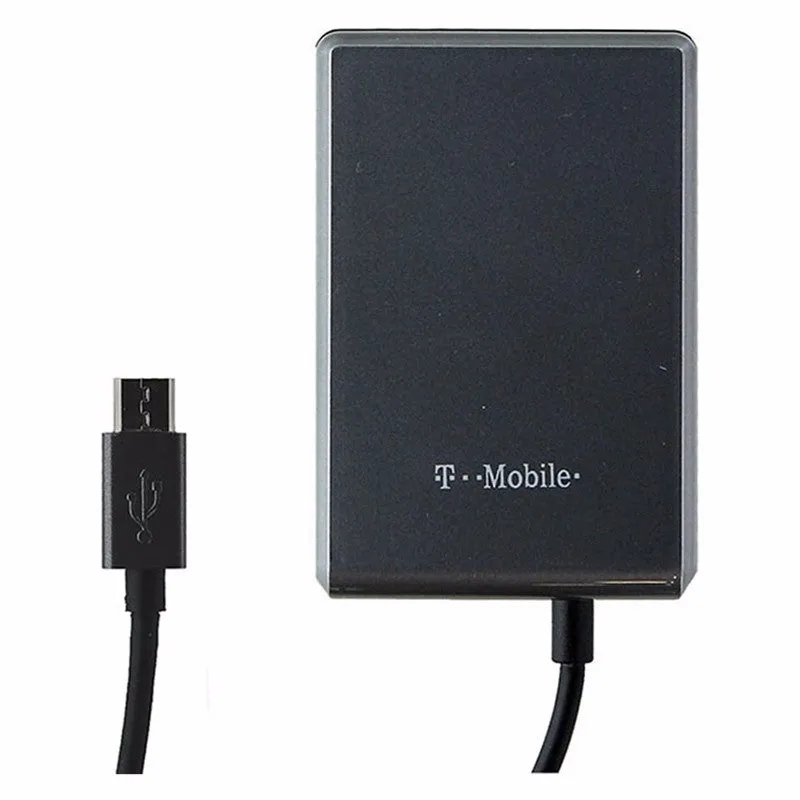 T-Mobile Universal Micro-USB Wall Charger with Extra USB Port - Gray / Black