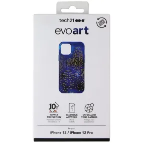 Tech21 EvoArt Case for Apple iPhone 12 and iPhone 12 Pro - Blue/Burning City