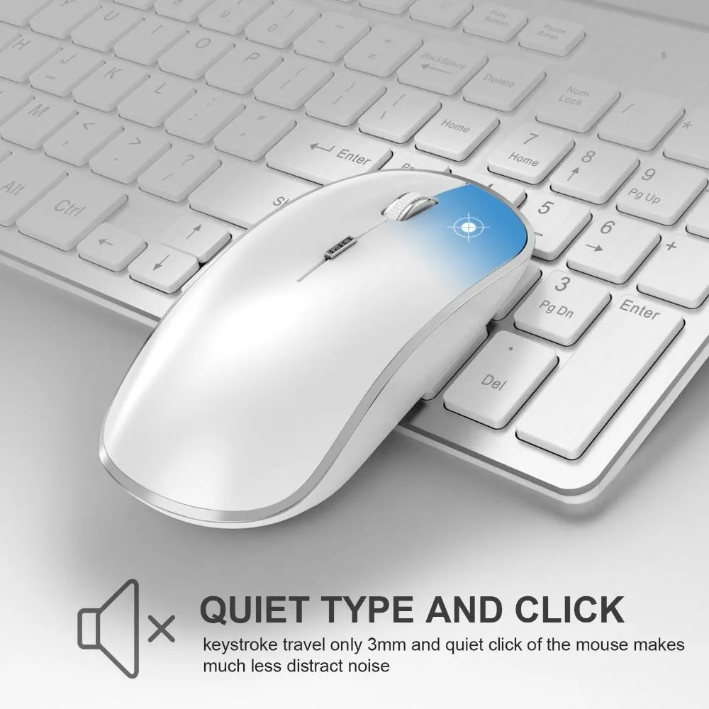 Thin Wireless Keyboard Mouse Combo