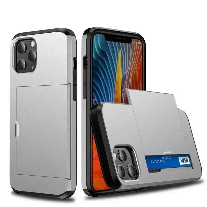 Two-in-One Sliding Mobile Phone Case with Wallet Card Holder