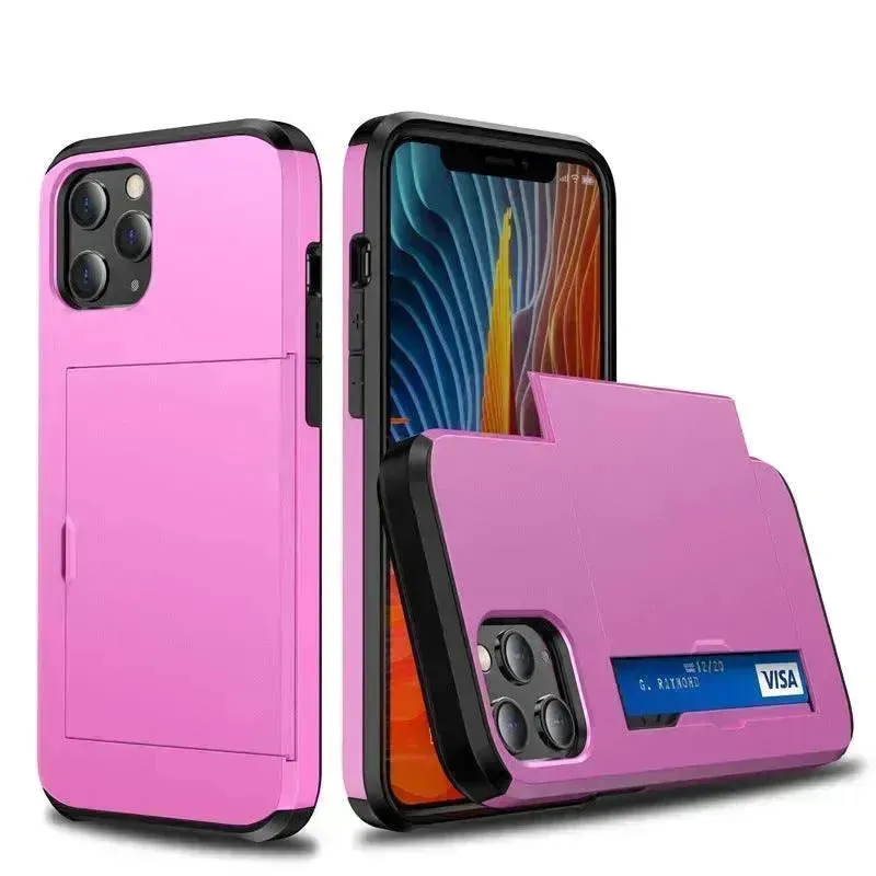 Two-in-One Sliding Mobile Phone Case with Wallet Card Holder