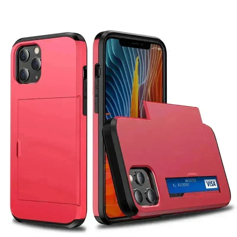 Two-in-One Sliding Mobile Phone Case with Wallet Card Holder