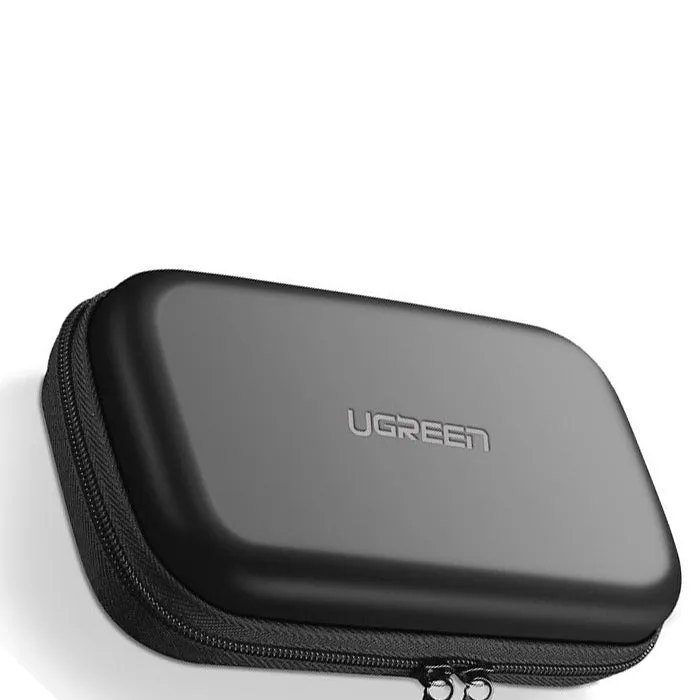 UGREEN Hard Drive Case Double EVA Foam Layer Shockproof Casing Storage Bag for 2.5 Inches (Black) External HDD | 40707