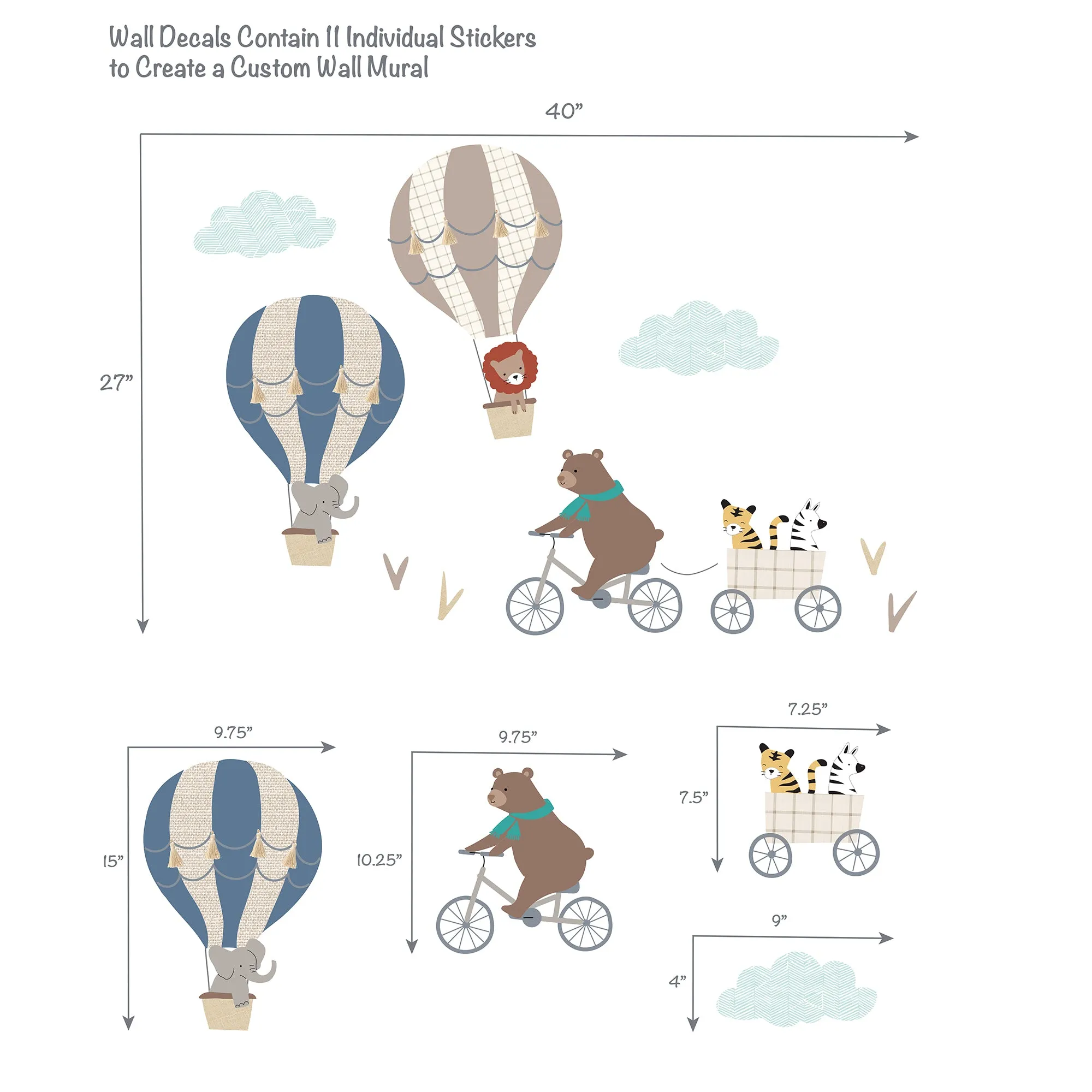 Up Up & Away Wall Decals