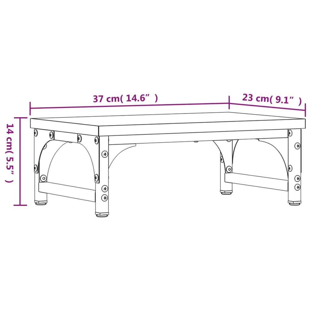 vidaXL Monitor Stand Sonoma Oak 37x23x14 cm Engineered Wood