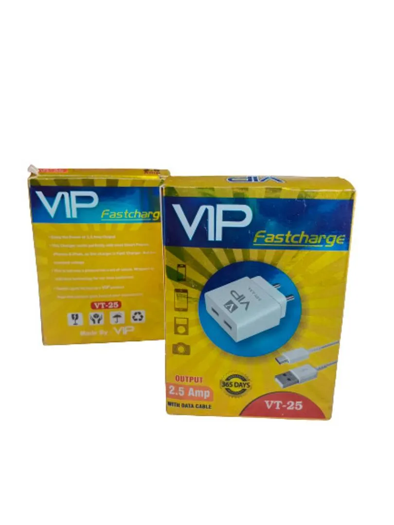 VIP 2 Port Power Charger 2.5 amp Android Charger - White