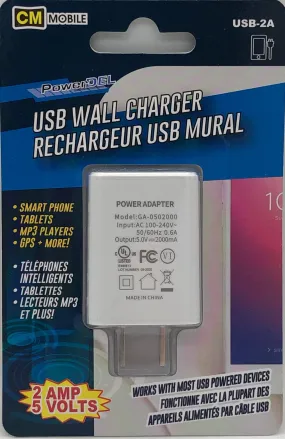 Wall charger USB 2 amp