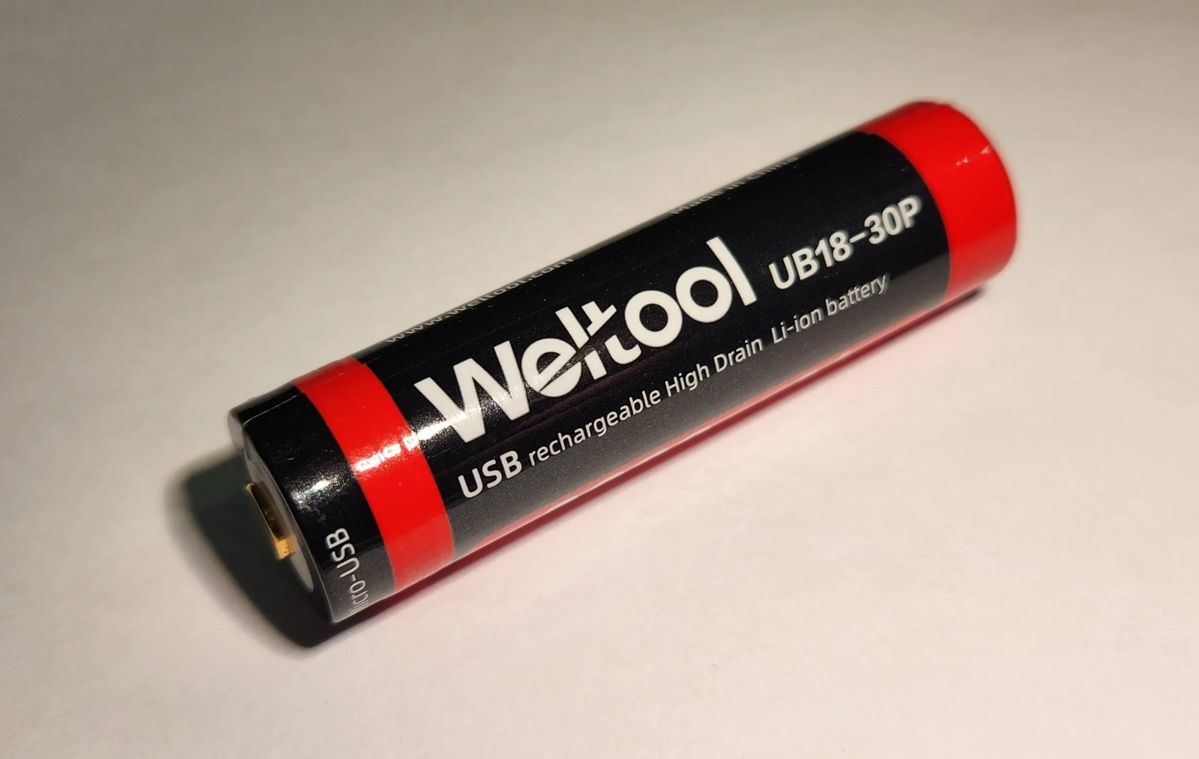 Weltool UB18-30P High Drain 10A 3000mAh USB Rechargeable 18650 Li-ion Battery