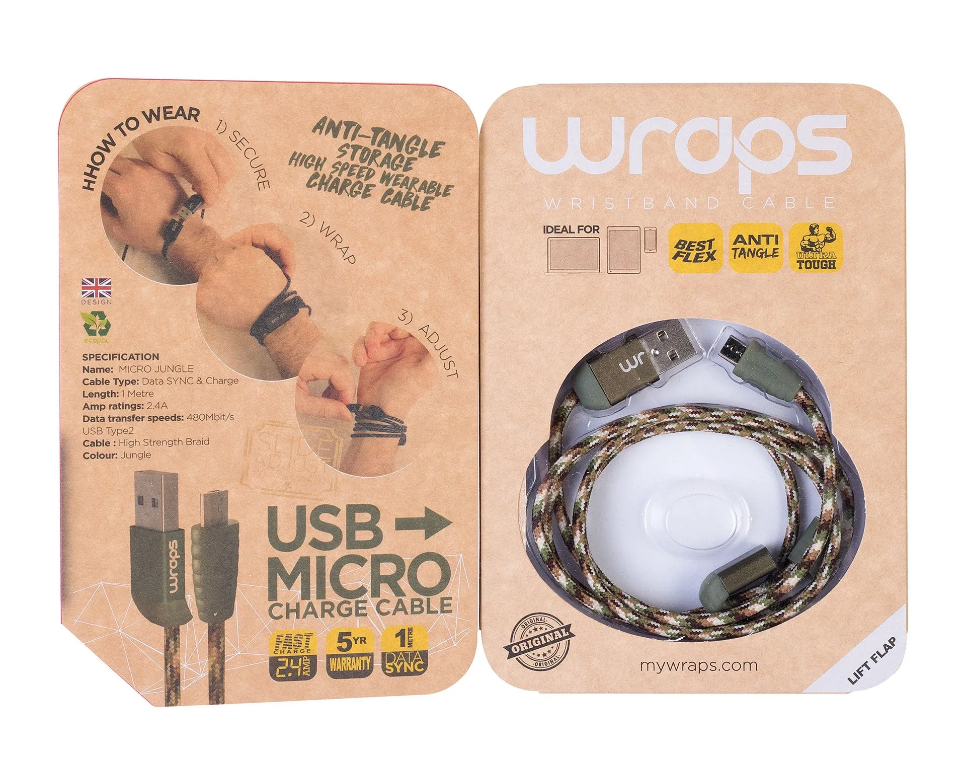 WRAPS Micro-USB Charge Cable