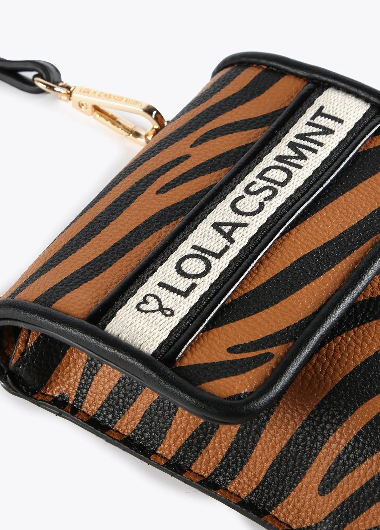 Zebra print mobile phone bag