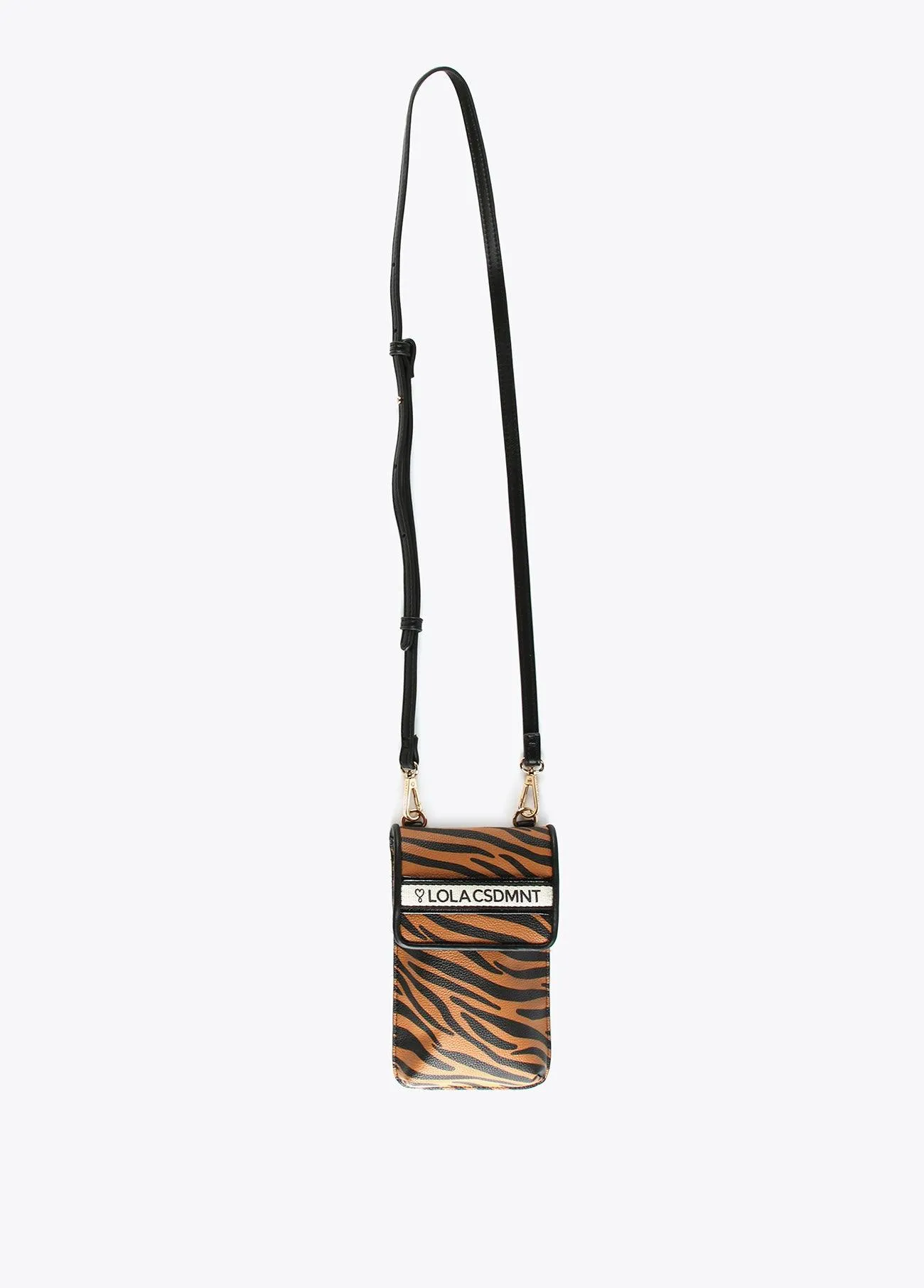 Zebra print mobile phone bag