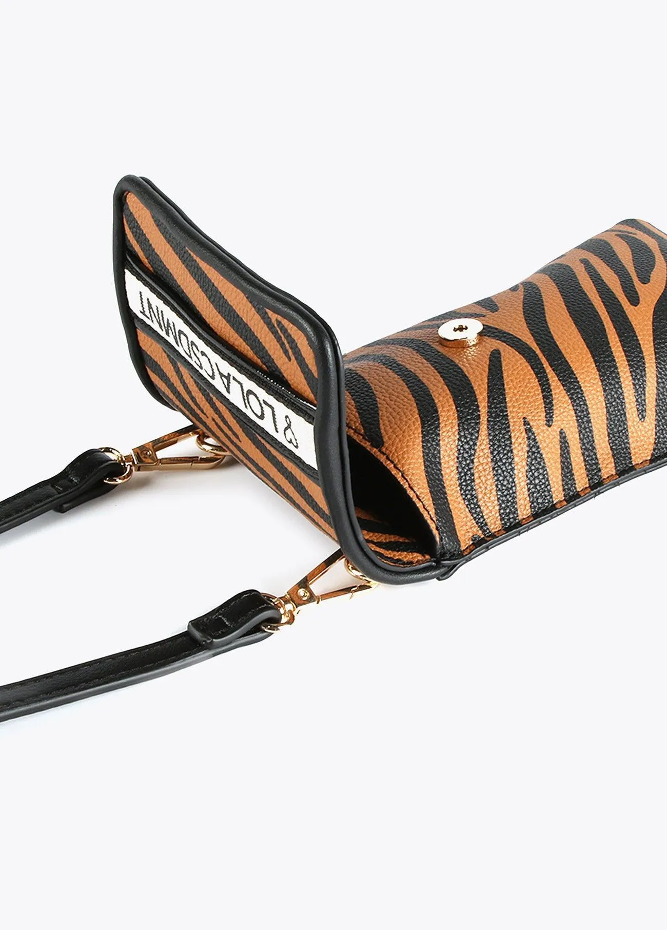 Zebra print mobile phone bag