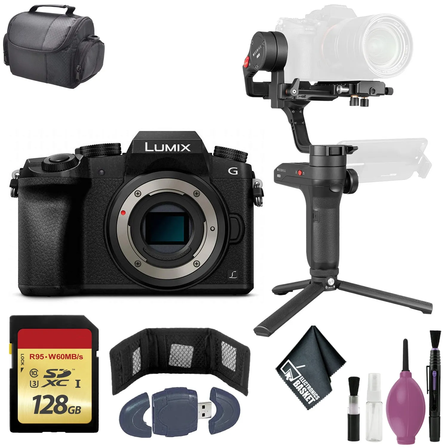 Zhiyun-Tech WEEBILL LAB Handheld Stabilizer - PANASONIC DMC-G7 CAMERA BODY BLACK - 128GB Case